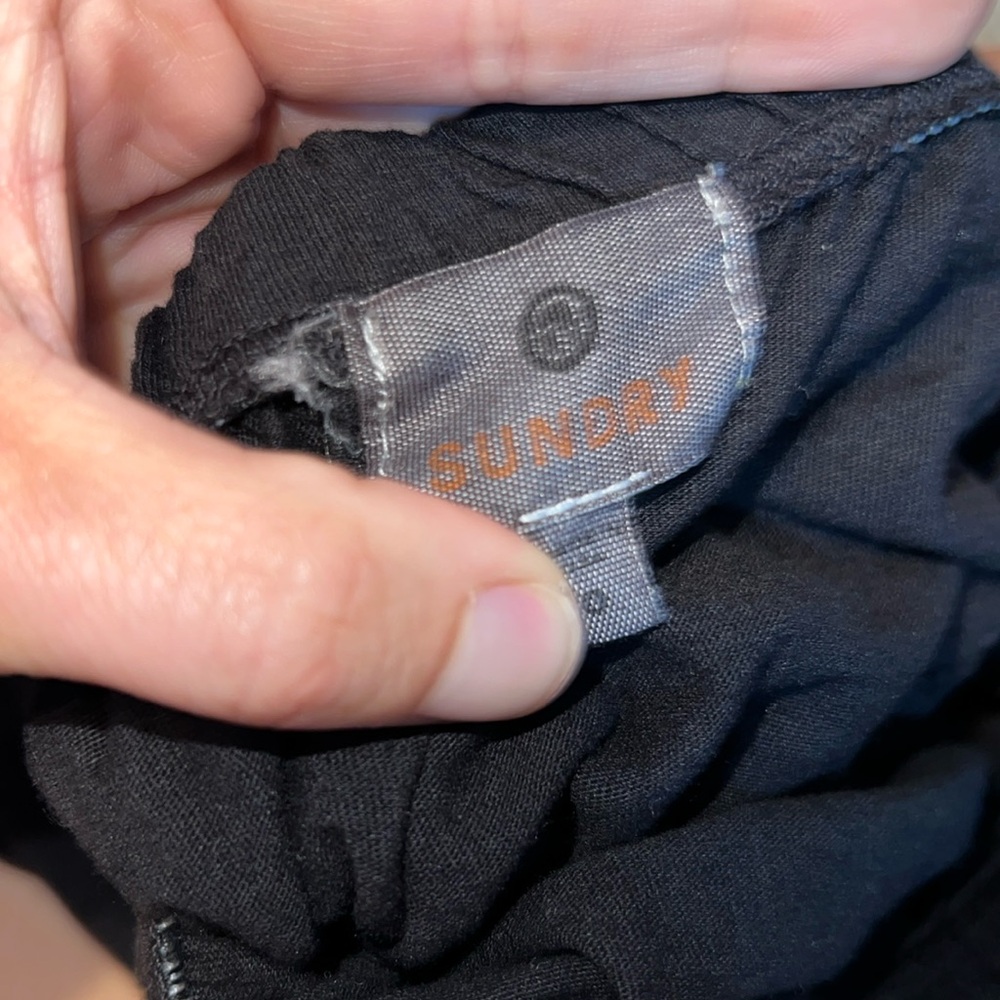 NWOT Sundry Star Drop Crotch Harem Sweatpant Black Size 0-XS Can Fit Up To Small - Picture 9 of 15